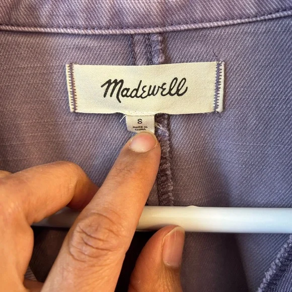 Madewell Purple Jumpsuit with Long Sleeves and Relaxed Fit - Picture 3 of 9